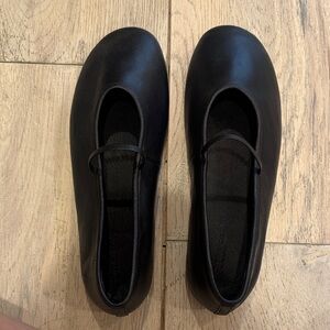 Tony Bianco Black Napa Ballet Flats